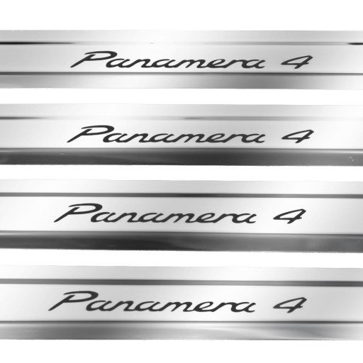 PORSCHE PANAMERA 971 PANAMERA 4 накладки на пороги, глянцевые, отделка из нержавеющей стали 304