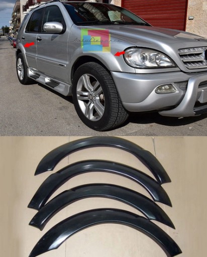 РАСШИРИТЕЛИ КОЛЕСНЫХ АРОК MERCEDES ML W163 НАБОР РАСШИРИТЕЛЕЙ BRABUS НОВЫЕ 4 ШТ.