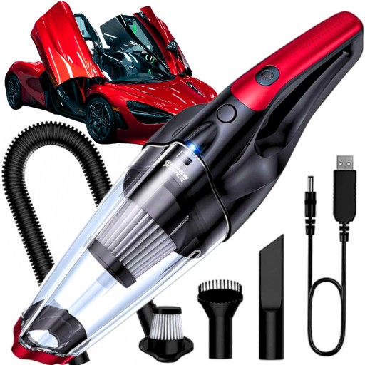 ПОТУЖНИЙ ЦИКЛОННИЙ ПИЛОСОС АВТОМОБІЛЬНИЙ БЕЗДРОТОВИЙ 200 ВТ ТУРБО КОМПЛЕКТ XXL