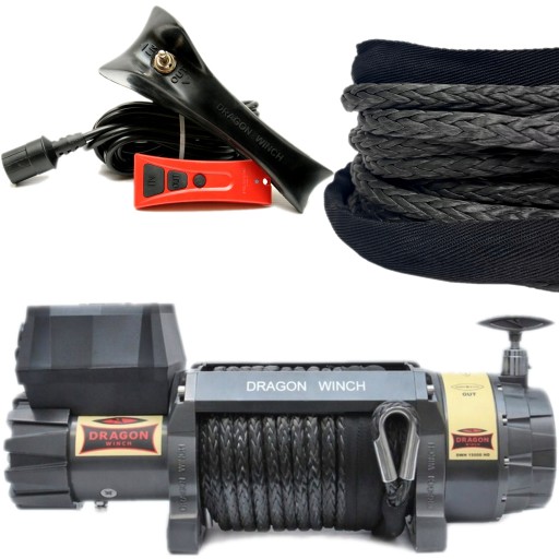 Електрична лебідка PREMIUM 6803g 12V 15000lbs Dragon Winch SYNTHETIC