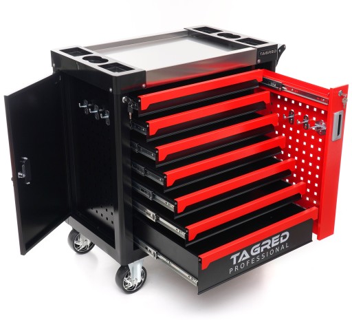 ПРОФЕСІЙНА МАЙСТЕРНЯ ШАФА ВІЗОК ДЛЯ ІНСТРУМЕНТІВ, 7 ЯЩИКІВ, 2 МІСЦЯ ДЛЯ ЗБЕРІГАННЯ