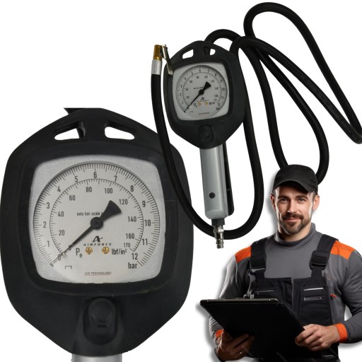 Професійний пістолет для накачування коліс з манометром 0-12BAR GEKO