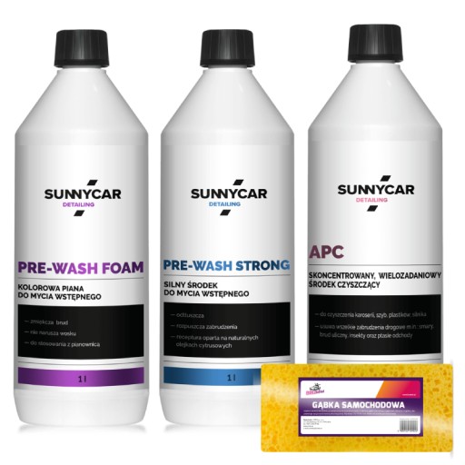 ПРОФЕССИОНАЛЬНЫЙ SUNNYCAR НАБОР ДЛЯ ПРЕДВАРИТЕЛЬНОЙ МОЙКИ АВТОМОБИЛЯ АКТИВНАЯ ПЕНА ГУБКА