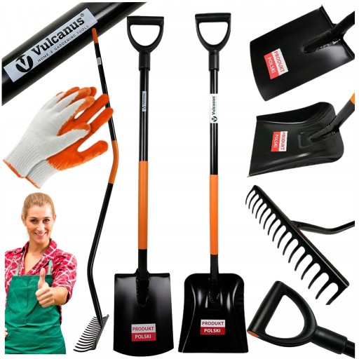 ПРОФЕССИОНАЛЬНЫЙ НАБОР САДОВЫХ ИНСТРУМЕНТОВ 3 ШТ. ЛОПАТА ЛОПАТА ГРАБЛИ