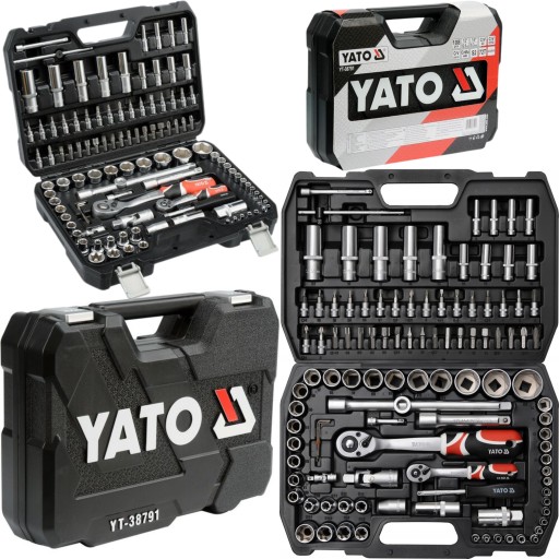 ПРОФЕССИОНАЛЬНЫЕ КЛЮЧИ YATO, НАБОР ИНСТРУМЕНТОВ, 1/2 1/4 ДЮЙМОВ, КОРОБКА ДЛЯ МАСТЕРСКОЙ