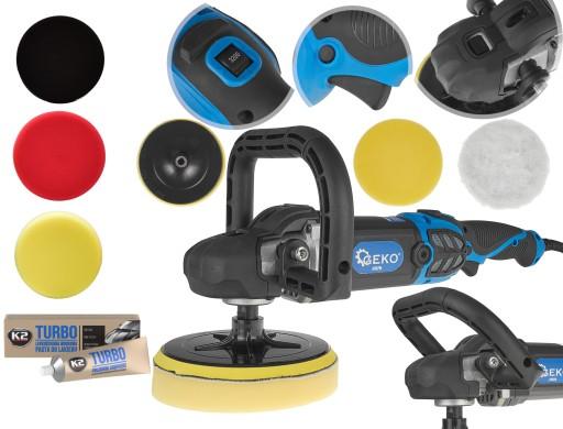 АВТОПОЛИРОВАЛЬНАЯ МАШИНА PROFI 180 мм, 1400 Вт, с НАБОРОМ РЕГУЛИРОВКИ GEKO