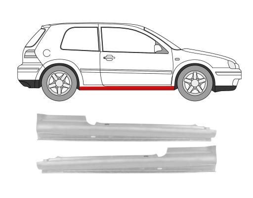 187991167 - ПОРОГИ VW GOLF IV 4 BORA ЛЕВЫЙ ПРАВЫЙ 1997-2006 3D HB