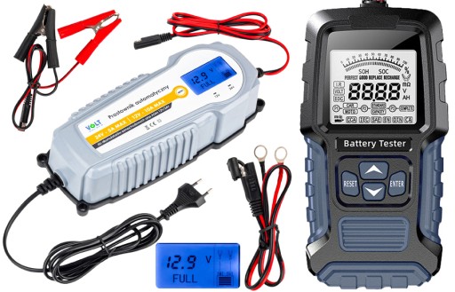 ВИПРЯМЛЮВАЧ 12V 24V VOLT POLSKA 10A LCD НА АКУМ. AGM GEL + ФІТНЕС-ТЕСТЕР
