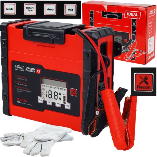 ВИПРЯМНЮВАЧ 230В для зарядки акумуляторів 12В IDEAL CHARGER 15 2A 8A 15A