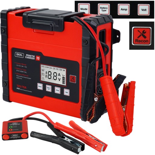 ВЫПРЯМИТЕЛЬ 230 В для зарядки аккумуляторов 12 В IDEAL CHARGER 15 ELIMINATOR