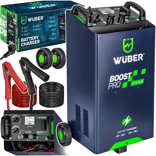 АККУМУЛЯТОРНЫЙ ВЫПРЯМИТЕЛЬ 56А СО СТАРТЕРОМ 400/700А АВТОМОБИЛЬНЫЙ 12В/24В WUBER