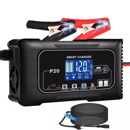 АВТОМАТИЧНИЙ РОЗУМНИЙ ЗАРЯДНИЙ ПРИСТРІЙ 12V 20A, 24V 10A