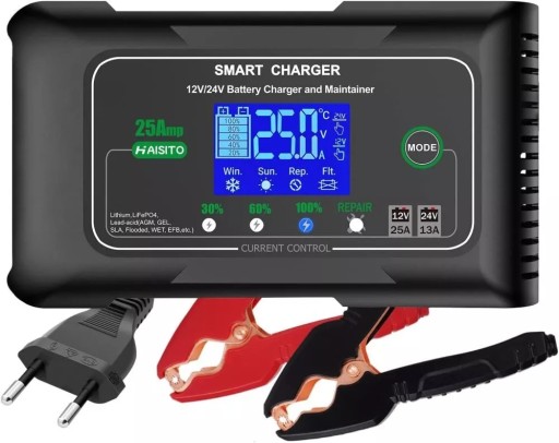 АВТОМАТИЧНИЙ РОЗУМНИЙ ЗАРЯДНИЙ ПРИСТРІЙ 12В 25А / 24В 13А