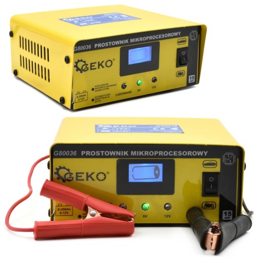 МИКРОПРОЦЕССОРНЫЙ ВЫПРЯМИТЕЛЬ, ЖК-ДИСПЛЕЙ 6/12В 15А, 3 СИГНАЛЬНЫХ ДИОДА