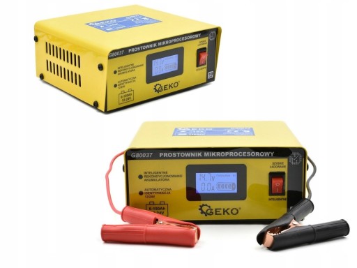 Мікропроцесорний випрямляч для акумуляторів GEKO 12/24V 3-150Ah Automatic 10A