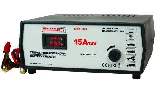 ВИПРЯМЛЮВАЧ STEF-POL EST 305 12V/15A ПЛАСТ