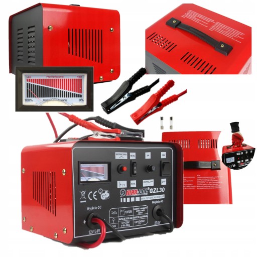 ВЫПРЯМИТЕЛЬ КОМПЛЕКТ ВЫПРЯМИТЕЛЯ 12/24В GZL-30 FAST CHARGE 230В/50Гц