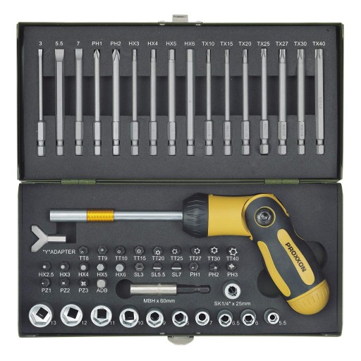 Набір викруток PROXXON 23104 з тріскачкою, 54 шт.