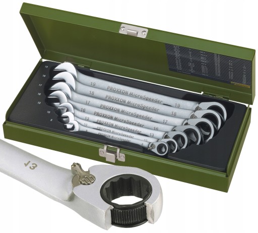 PROXXON PR23124 Набір комбінованих ключів Microspeeder 8-19 мм, 7 шт.