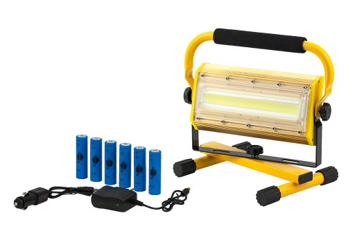 ПОРТАТИВНЫЙ СВЕТОДИОДНЫЙ ГАЛОГЕННЫЙ РАБОЧИЙ СВЕТИЛЬНИК 100 ВТ AKU