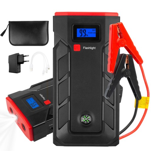 ПОРТАТИВНИЙ АВТОМОБІЛЬНИЙ СТАРТЕР BOOSTER JUMP АВАРІЙНИЙ СТАРТЕР 12V 27000mAh