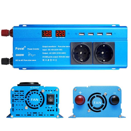 12 В 220 В 3000 Вт ИНВЕРТОР ЧИСТОЙ СИНУСОСНОЙ ВОЛНЫ ЕС