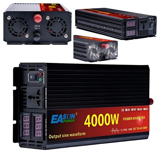 12V до 230V 4000W SINUS АВТОМОБІЛЬНИЙ КОНВЕРТЕР ЧИСТА СИНУСОЇДА НАПРУГИ
