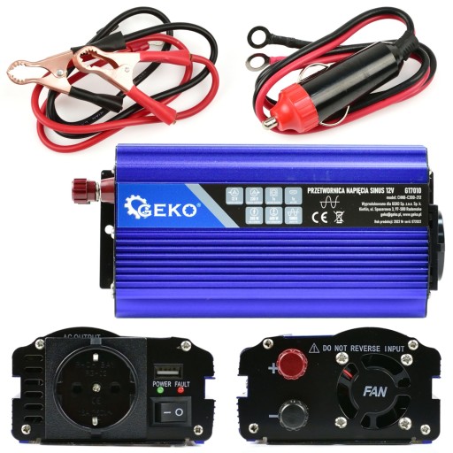 ПЕРЕТВОРЮВАЧ НАПРУГИ 12V / 230V 300/600W SINUS