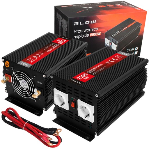 АВТОМОБІЛЬНИЙ ПЕРЕТВОРЮВАЧ НАПРУГИ 12В/230В 2500Вт