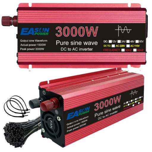 Автомобильный инвертор 12 В до 230 В 3000 Вт чистая синусоида