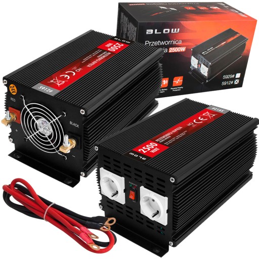 АВТОМОБІЛЬНИЙ ПЕРЕТВОРЮВАЧ НАПРУГИ 24В/230В 2500Вт
