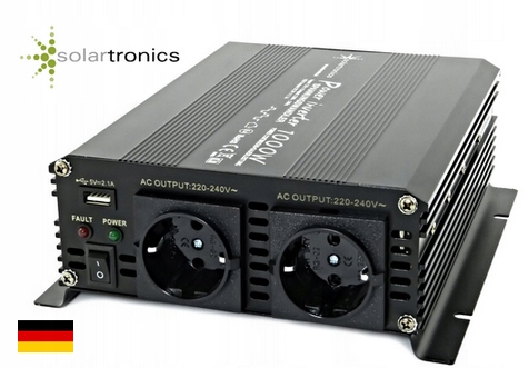 ПЕРЕТВОРЮВАЧ НАПРУГИ SOLARTRONICS 12V / 230V 2000W / 1000W