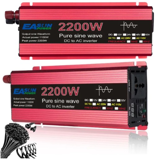 ПРЕОБРАЗОВАТЕЛЬ НАПРЯЖЕНИЯ ДЛЯ ГРУЗОВИКА 24В 230В 2200ВТ ЧИСТЫЙ СИНУС СИНУС