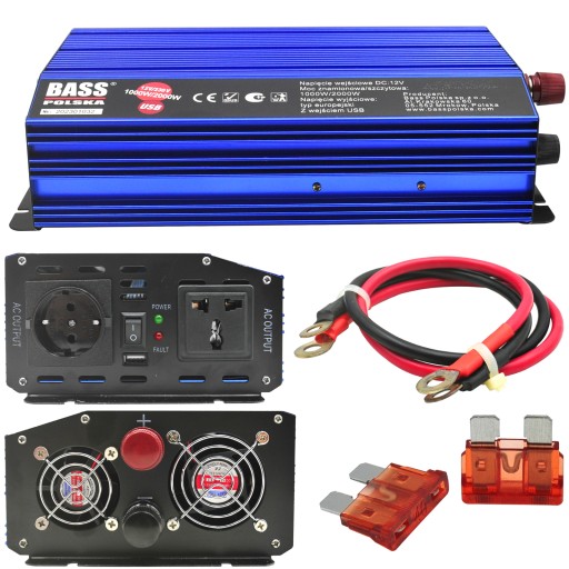 ПРЕОБРАЗОВАТЕЛЬ НАПРЯЖЕНИЯ ТОКА 12 В 230 В МАКС. МОЩНОСТЬ 2000 Вт ПОЛНЫЙ СИНУС