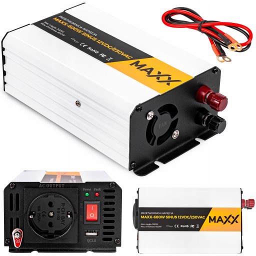 ПРЕОБРАЗОВАТЕЛЬ ТОК-НАПРЯЖЕНИЕ PURE SINUS 12 В 230 В MAXX 300/600 Вт