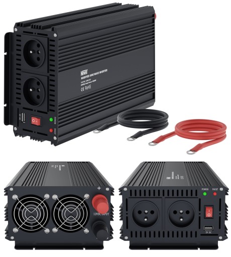 АВТОМОБІЛЬНИЙ КОНВЕРТЕР АКУМУЛЯТОРА 12V 230V 2000W 4000W NEWELL USB КАБЕЛІ