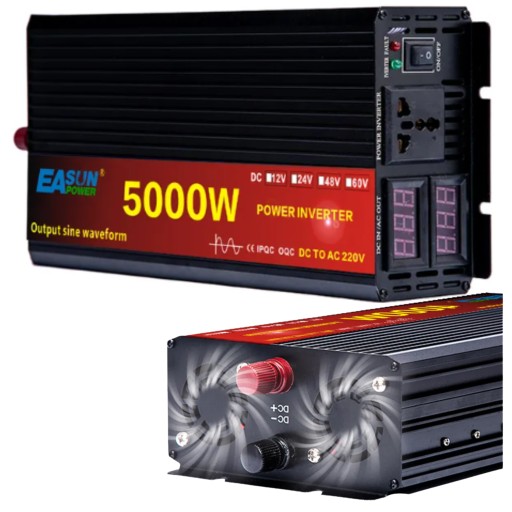 АВТОМОБІЛЬНИЙ ПЕРЕТВОРЮВАЧ НАПРУГИ 12V на 220V 5000W PURE SINE