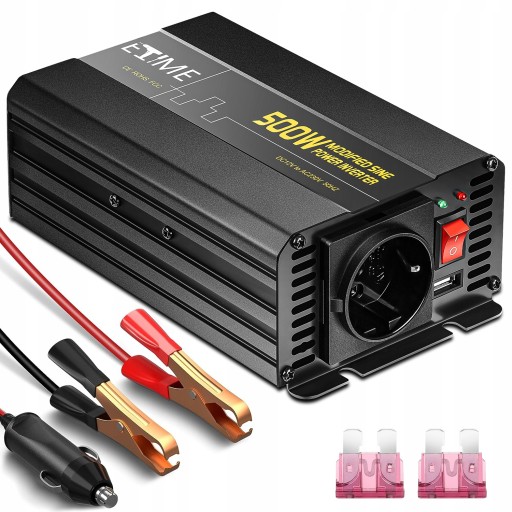 Автомобильный инвертор синус 12V 230V 500 / 1000W