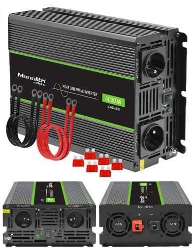 АВТОМОБІЛЬНИЙ ІНВЕРТОР FULL PURE SINUS QOLTEC 12V 2000W / 4000W USB