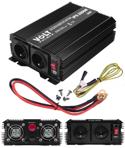 ПЕРЕТВОРЮВАЧ TIR 24 В 230 В 1300 Вт/2600 Вт МОДИФІКОВАНИЙ КОМП’ЮТЕР НАГРІВАЧА СИНУСУ