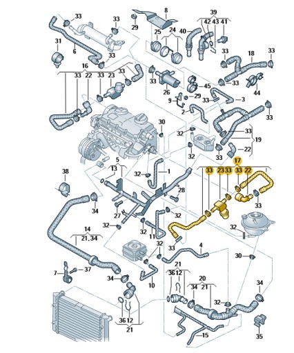 7M3122073H - ШЛАНГ РАДИАТОРА VW SHARAN 1.9 TDI 01-10