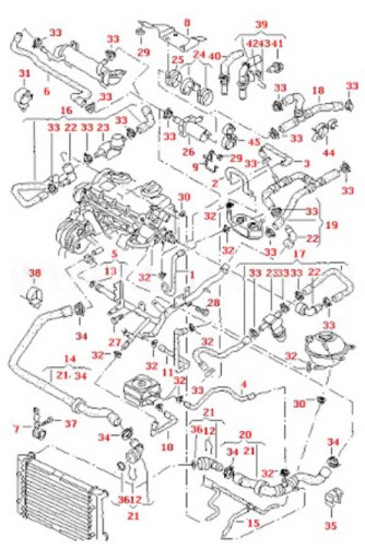 7M3122073G - ШЛАНГ РАДИАТОРА VW SHARAN 1.9 TDI 03-10