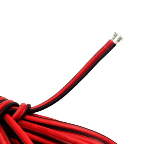 ДВУХПРОВОДНОЙ КАБЕЛЬ 20AWG 2PIN КРАСНЫЙ-ЧЕРНЫЙ 0,5 мм