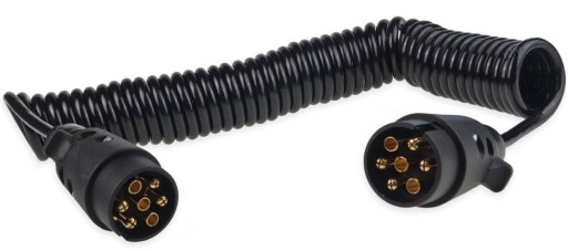 Провід спіральний кабель штекер 7 PIN 12V 6m AMiO
