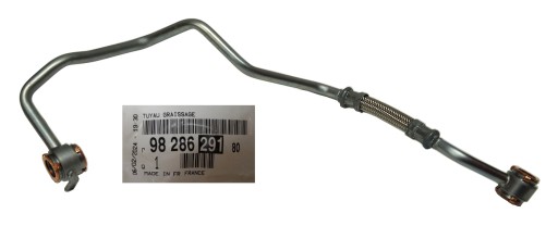 9828629180 - ТУРБИННЫЙ МАСЛЯНЫЙ ШЛАНГ 1.5 HDI 208 2008 301 308 3008 508 EXPERT PARTNER