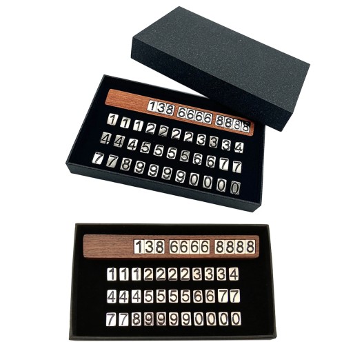 Паркувальний номерний знак Дерев'яний знак тимчасової стоянки Автоматичний металевий номер телефону Пл