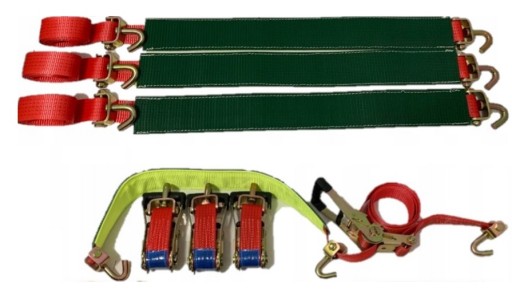 Транспортний ремінь, 5 м, трава, 1,5 м, 3 точки, поворотні гачки, прогумовані ручки для LOHR
