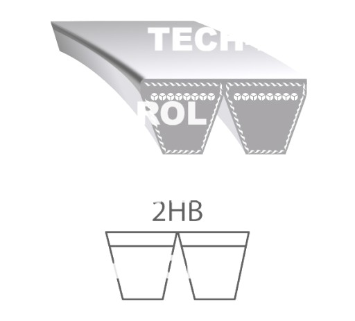 2HB 1670 - Привідний клиновий ремінь Bizon 2HB1670 Stomil