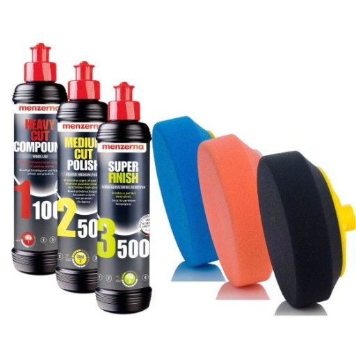 Полировальные пасты ABW 1100 2500 3500 + Fibra 3X250ML MENZERNA