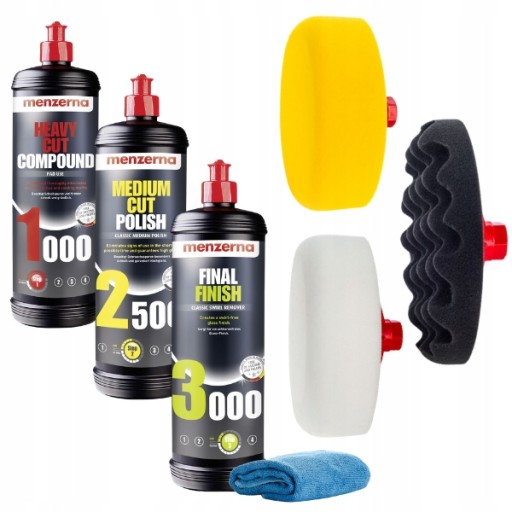 Полировальные пасты Hml 1000 2500 3000 + Fibra 3X1L MENZERNA